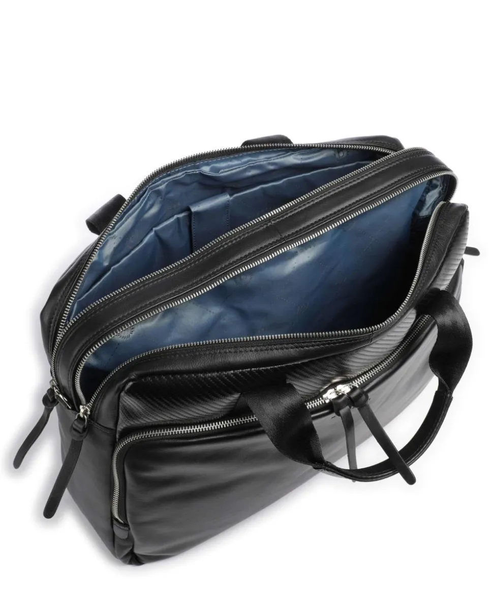 Comet Aktentasche 15″ fein genarbtes Rindsleder schwarz