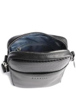 Comet Umhängetasche fein genarbtes Rindsleder schwarz