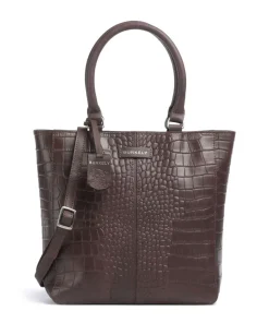 Cool Colbie Handtasche geprägtes Leder dunkelbraun