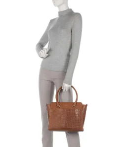 Cool Colbie Handtasche geprägtes Leder cognac