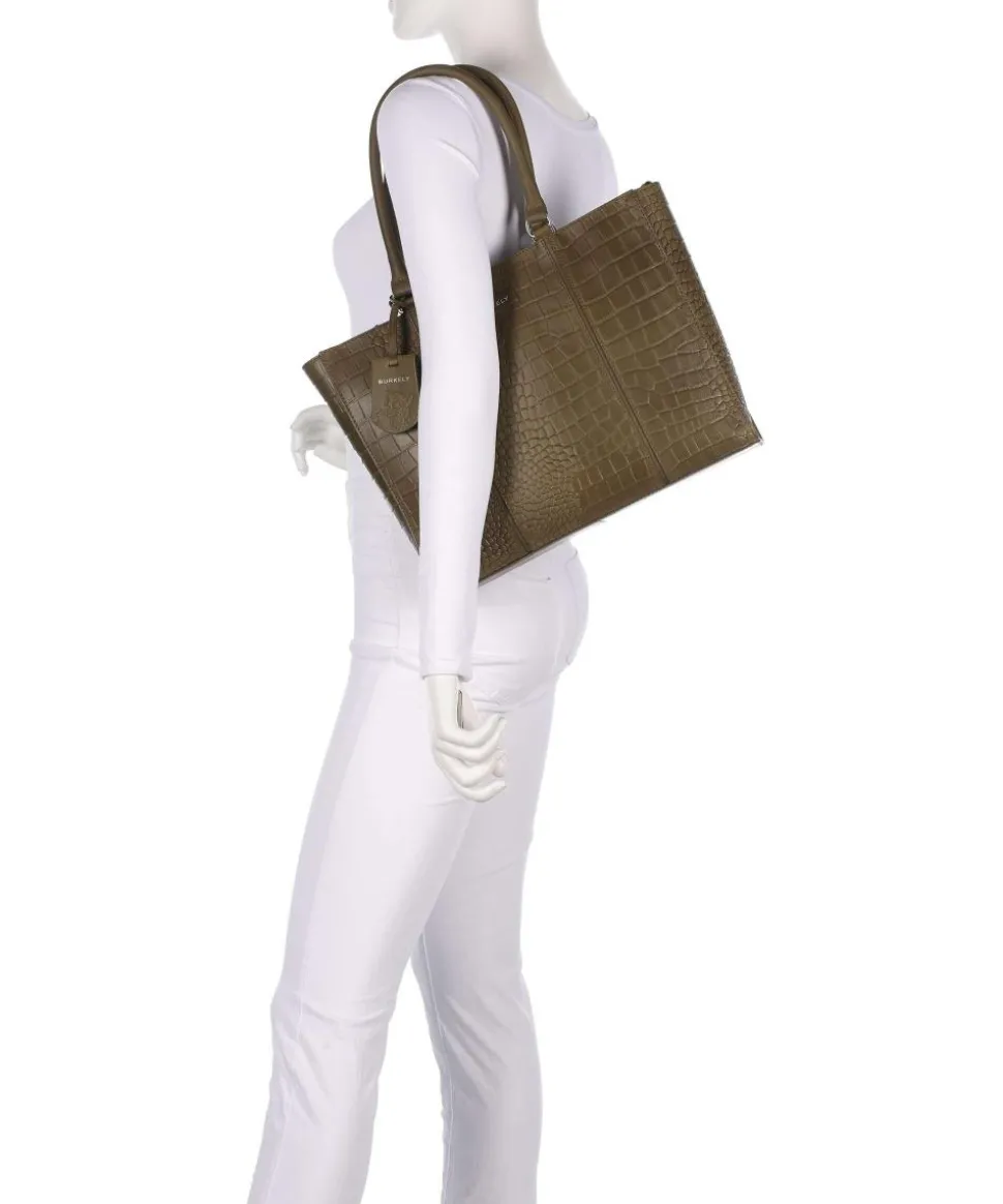 Cool Colbie Shopper 14″ geprägtes Leder olivgrün