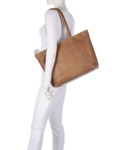 Cool Colbie Shopper 15″ geprägtes Leder hellbraun