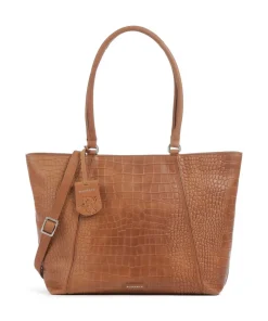 Cool Colbie Shopper 15″ geprägtes Leder cognac