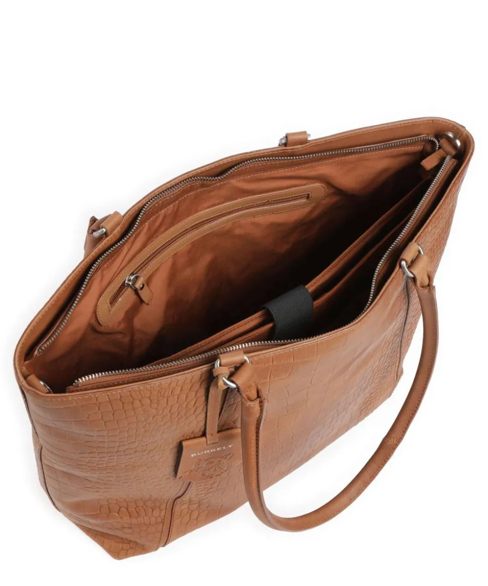 Cool Colbie Shopper 15″ geprägtes Leder cognac