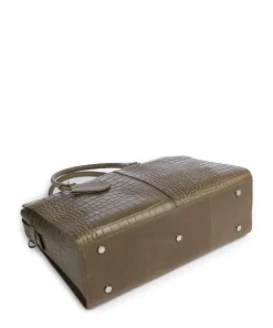 Cool Colbie Shopper 15″ geprägtes Leder olivgrün