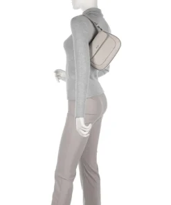 Cortina Edition Loreen Schultertasche Lederimitat hellgrau