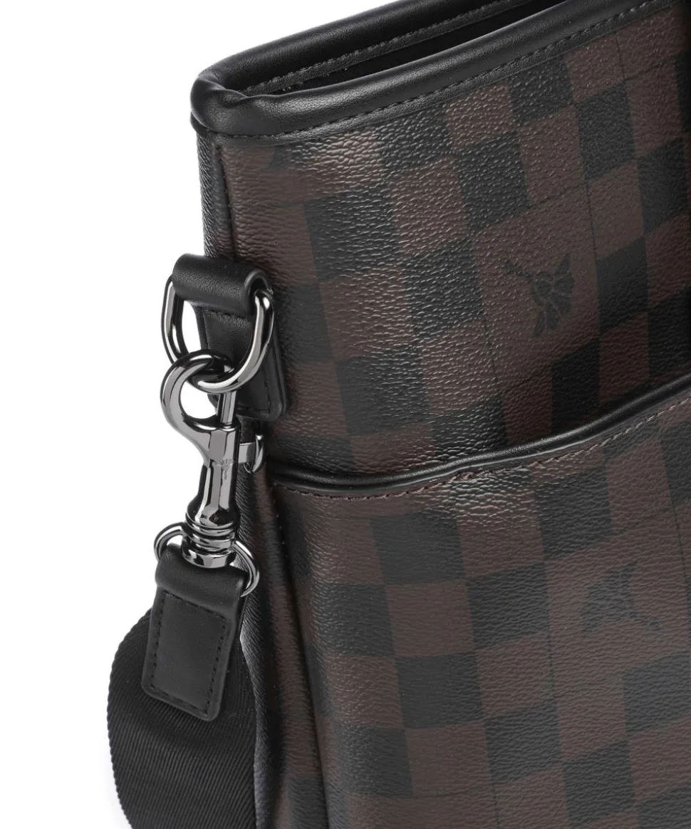 Cortina Piazza Morris Handtasche 14″ Lederimitat dunkelbraun