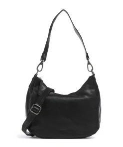 Cow Wax Pull Up Alexandria Schultertasche Pull-Up Rindsleder schwarz
