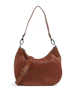 Cow Wax Pull Up Alexandria Schultertasche Pull-Up Rindsleder cognac