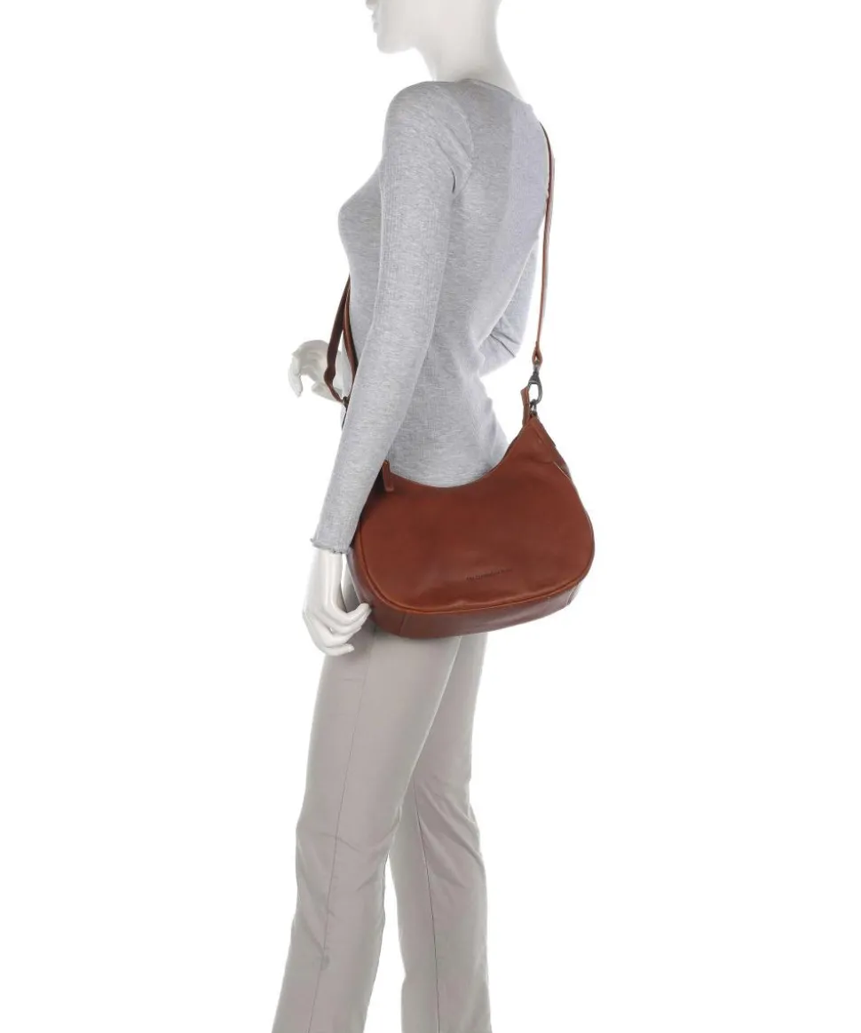 Cow Wax Pull Up Alexandria Schultertasche Pull-Up Rindsleder cognac