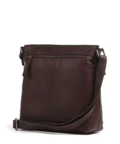 Cow Wax Pull Up Almeria Umhängetasche Pull-Up Rindsleder dunkelbraun