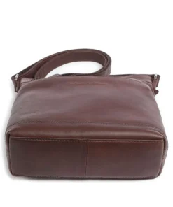 Cow Wax Pull Up Almeria Umhängetasche Pull-Up Rindsleder dunkelbraun