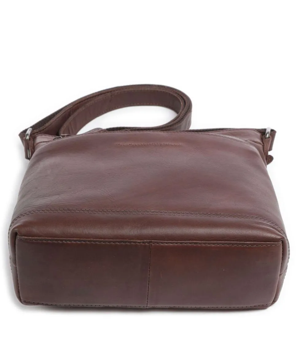 Cow Wax Pull Up Almeria Umhängetasche Pull-Up Rindsleder dunkelbraun