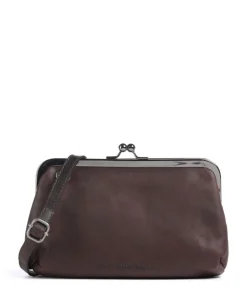 Cow Wax Pull Up Andrade Schultertasche Pull-Up Rindsleder dunkelbraun