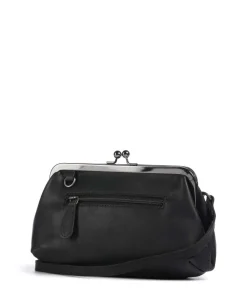 Cow Wax Pull Up Andrade Schultertasche Pull-Up Rindsleder schwarz