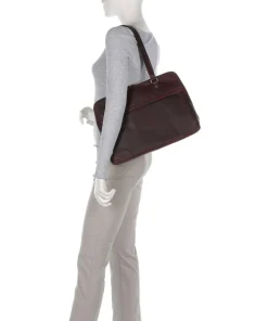 Cow Wax Pull Up Branson Schultertasche 14″ Rindsleder dunkelbraun