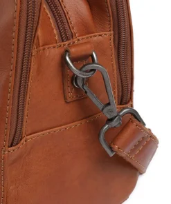 Cow Wax Pull Up Ezra Handtasche Rindsleder cognac
