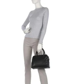 Cow Wax Pull Up Ezra Handtasche Rindsleder schwarz