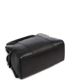 Cow Wax Pull Up Ezra Handtasche Rindsleder schwarz