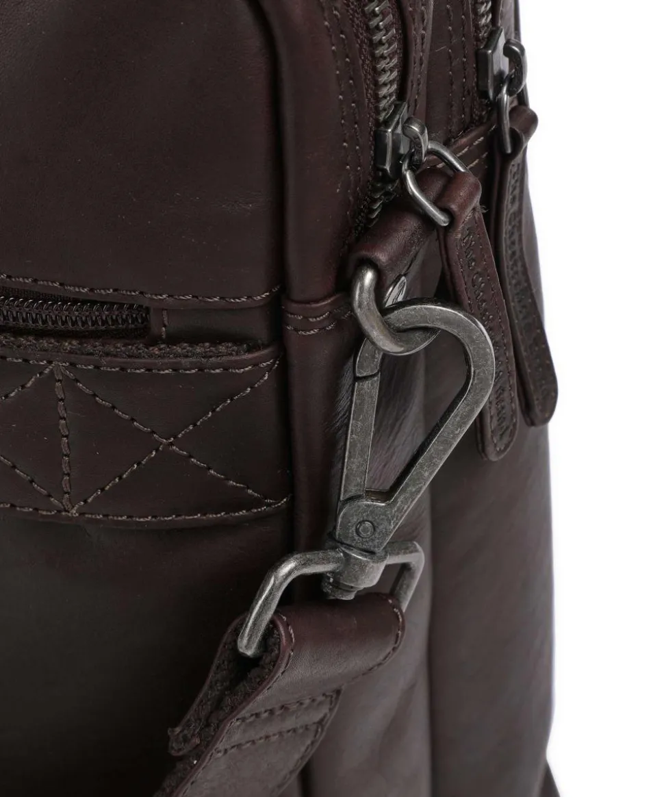 Cow Wax Pull Up Fabian Aktentasche 15″ Rindsleder dunkelbraun