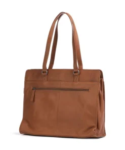 Cow Wax Pull Up Fidenza Shopper 15″ Pull-Up Rindsleder cognac