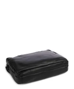 Cow Wax Pull Up Frazer Aktentasche 15″ Rindsleder schwarz