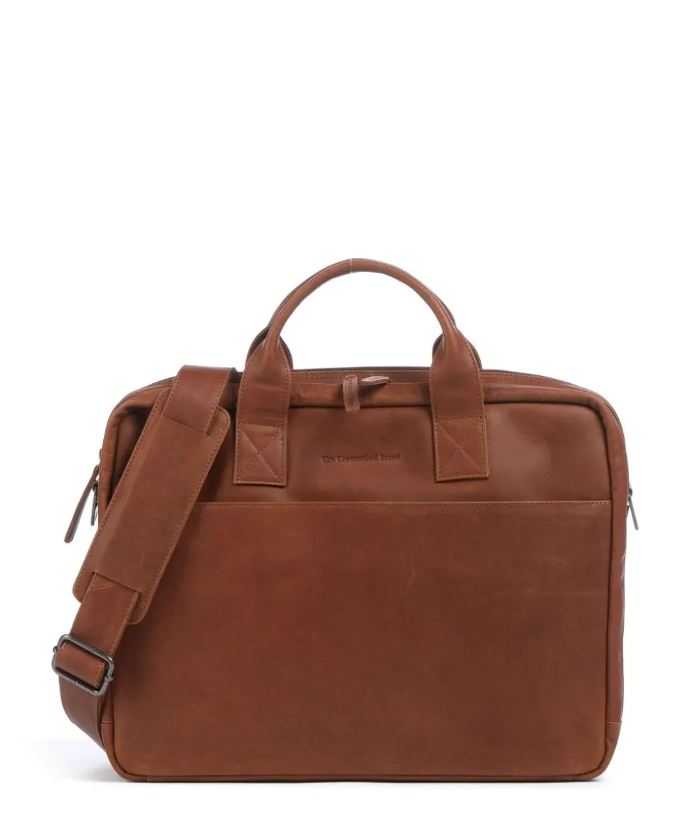 Cow Wax Pull Up Frazer Aktentasche 15″ Rindsleder cognac