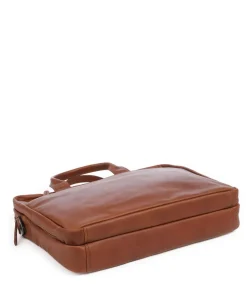 Cow Wax Pull Up Frazer Aktentasche 15″ Rindsleder cognac