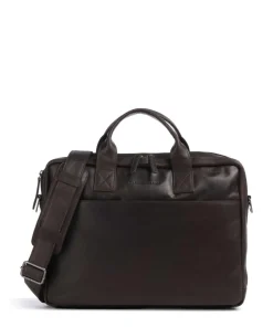 Cow Wax Pull Up Frazer Aktentasche 15″ Rindsleder dunkelbraun