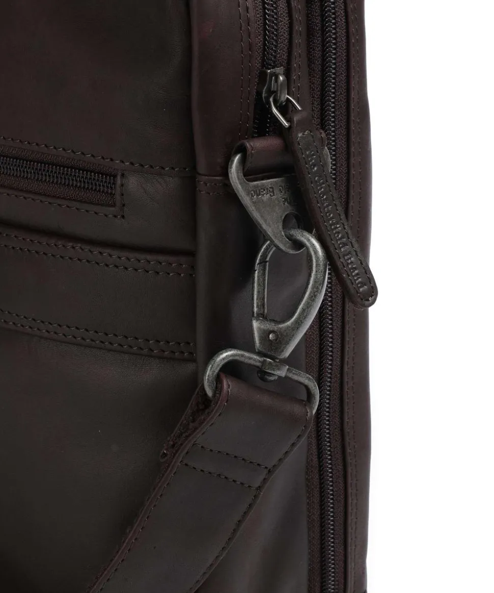 Cow Wax Pull Up Frazer Aktentasche 15″ Rindsleder dunkelbraun