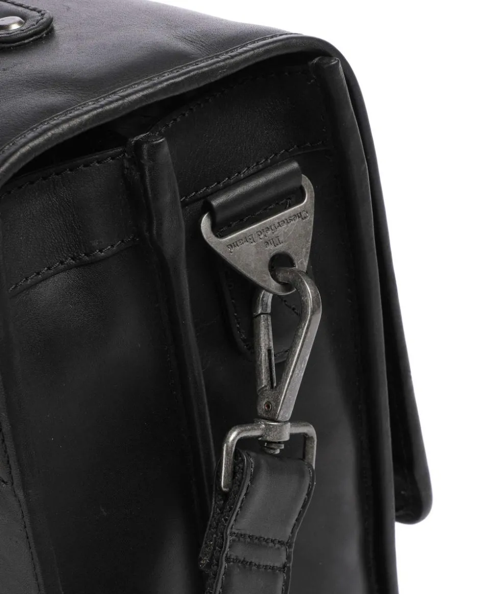Cow Wax Pull Up Glenwood Aktentasche 17″ Rindsleder schwarz