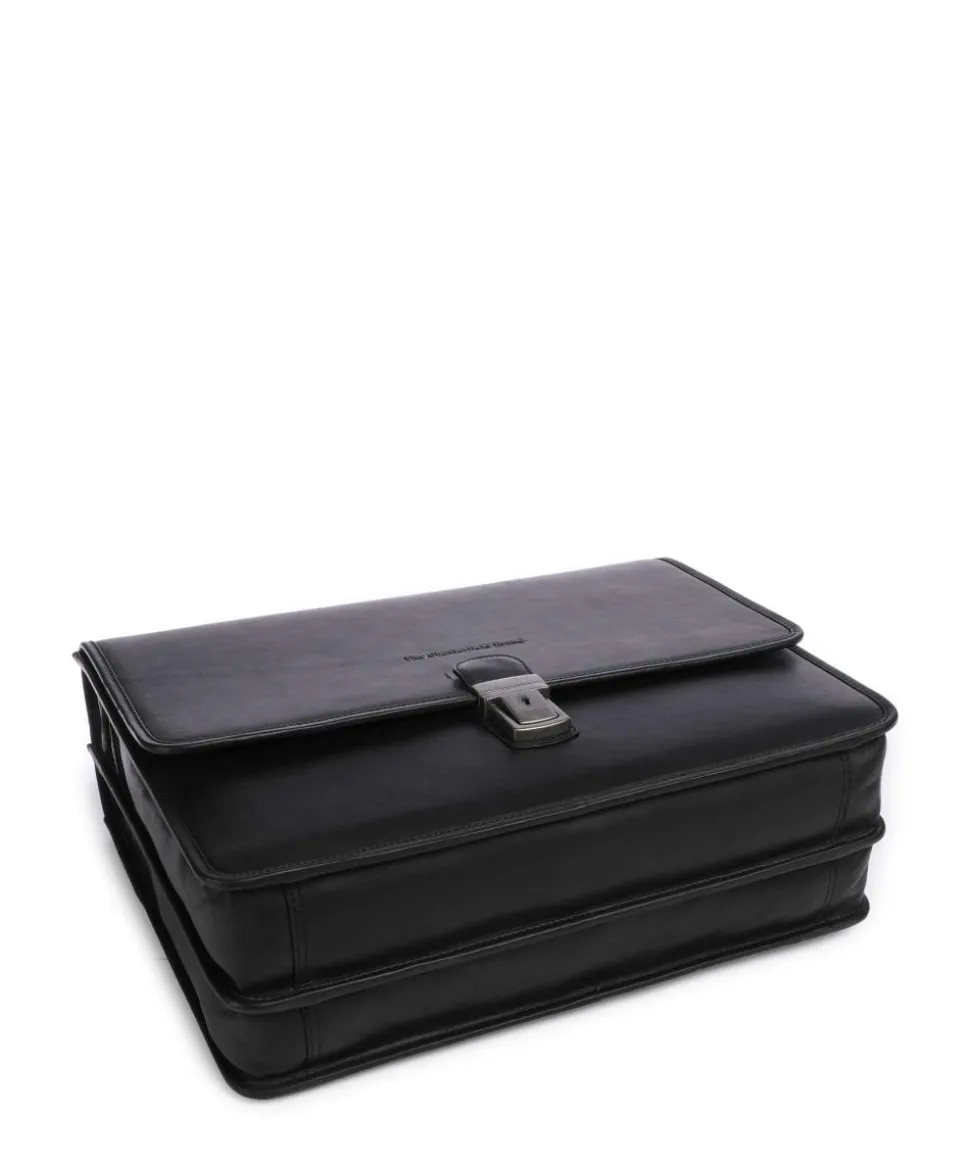 Cow Wax Pull Up Glenwood Aktentasche 17″ Rindsleder schwarz