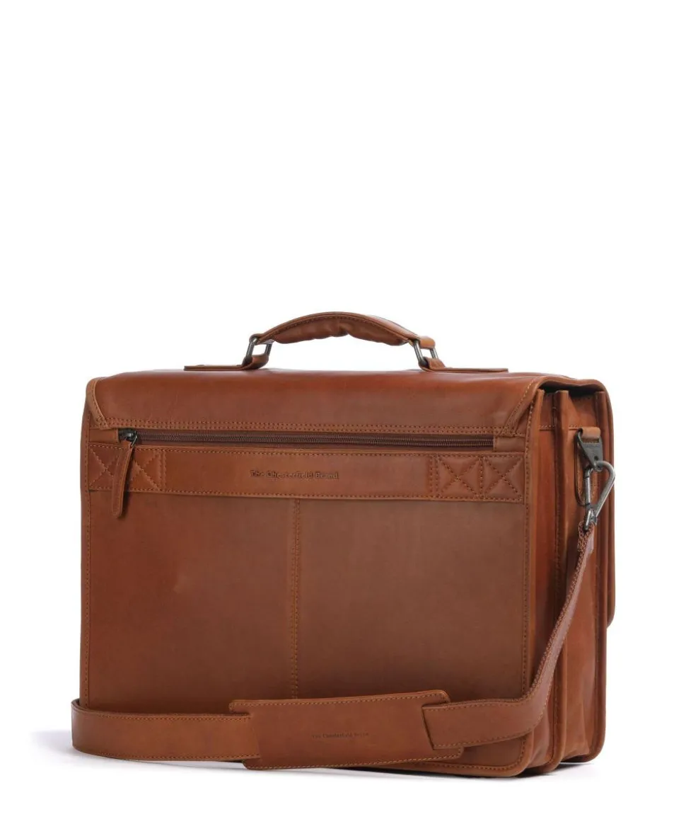 Cow Wax Pull Up Glenwood Aktentasche 17″ Rindsleder cognac