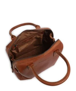 Cow Wax Pull Up Langton Handtasche Rindsleder cognac