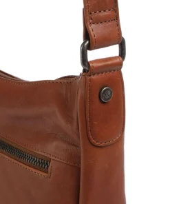 Cow Wax Pull Up Loraine Umhängetasche Rindsleder cognac