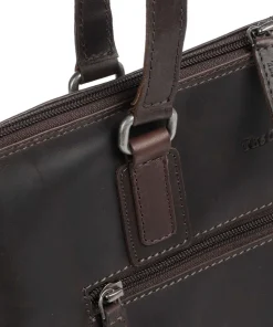 Cow Wax Pull Up Lugano Shopper 14″ Pull-Up Rindsleder dunkelbraun