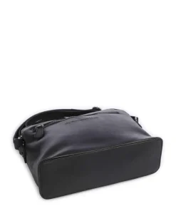 Cow Wax Pull Up Nebraska Umhängetasche Rindsleder schwarz