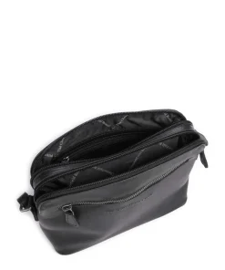 Cow Wax Pull Up Nebraska Umhängetasche Rindsleder schwarz