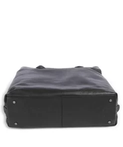 Cow Wax Pull Up Passau Handtasche 10″ Pull-Up Rindsleder schwarz