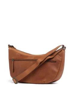 Cow Wax Pull Up Piemonte Umhängetasche Pull-Up Rindsleder cognac