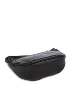 Cow Wax Pull Up Piemonte Umhängetasche Pull-Up Rindsleder schwarz