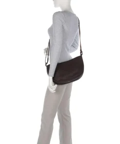 Cow Wax Pull Up Piemonte Umhängetasche Pull-Up Rindsleder dunkelbraun