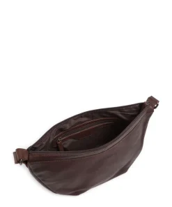 Cow Wax Pull Up Piemonte Umhängetasche Pull-Up Rindsleder dunkelbraun