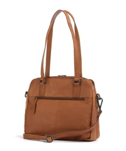 Cow Wax Pull Up Porlezza Schultertasche 10″ Pull-Up Rindsleder cognac