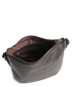 Cow Wax Pull Up Redding Umhängetasche fein genarbtes Leder dunkelbraun