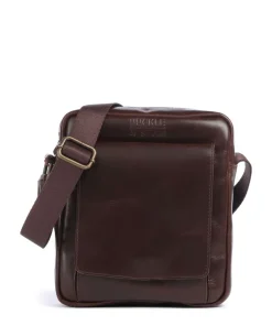 Crazy Horse Collector Umhängetasche fein genarbtes Rindsleder dunkelbraun