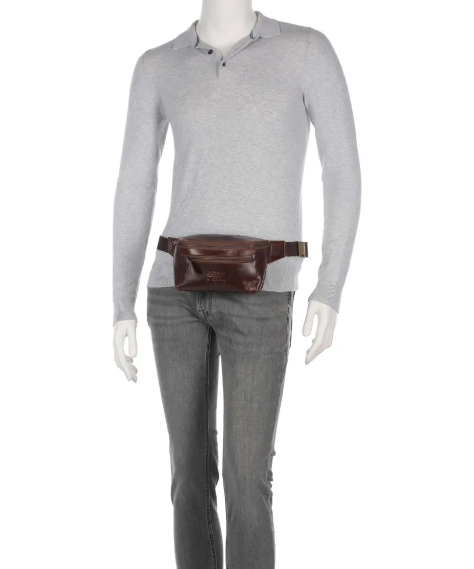 Crazy Horse Dash Gürteltasche Pull-Up Rindsleder dunkelbraun