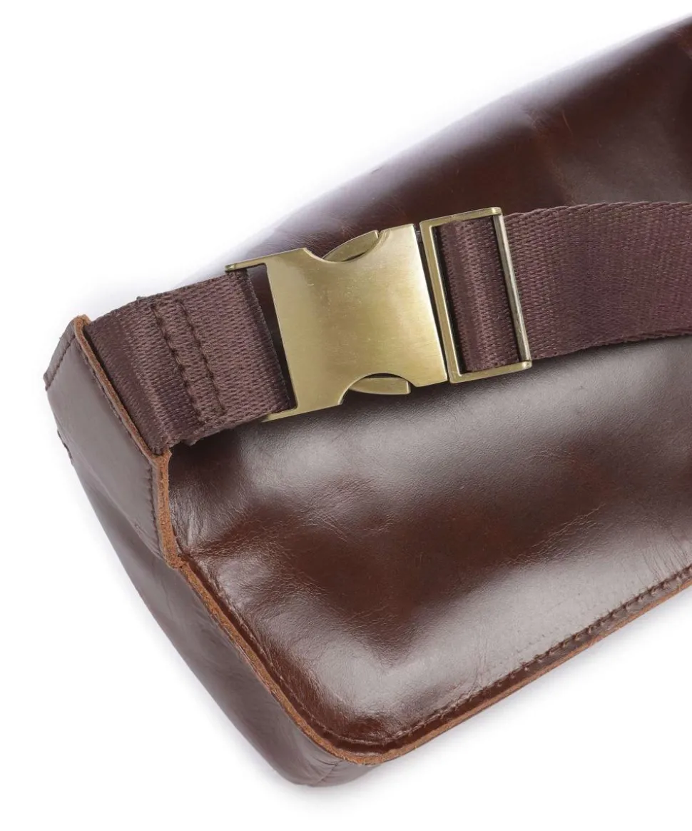 Crazy Horse Dash Gürteltasche Pull-Up Rindsleder dunkelbraun