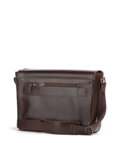 Crazy Horse Times Kuriertasche 13″ fein genarbtes Rindsleder dunkelbraun