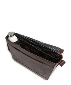 Crazy Horse Times Kuriertasche 13″ fein genarbtes Rindsleder dunkelbraun